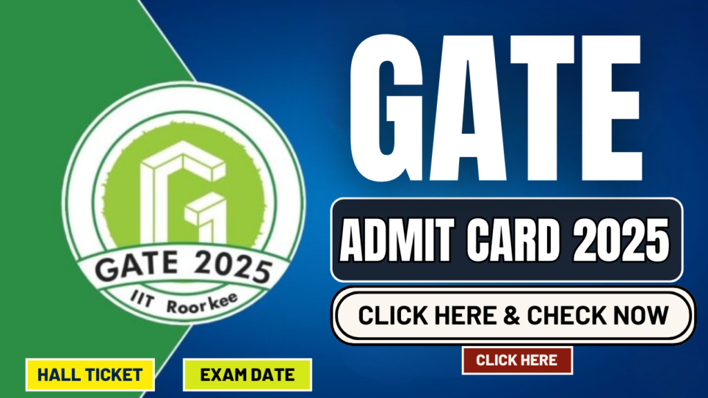 GATE Admit Card 2025 Hall Ticket Releasing on 2nd January at gate2025