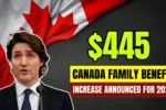 Canada $445 Family Benefit Increase